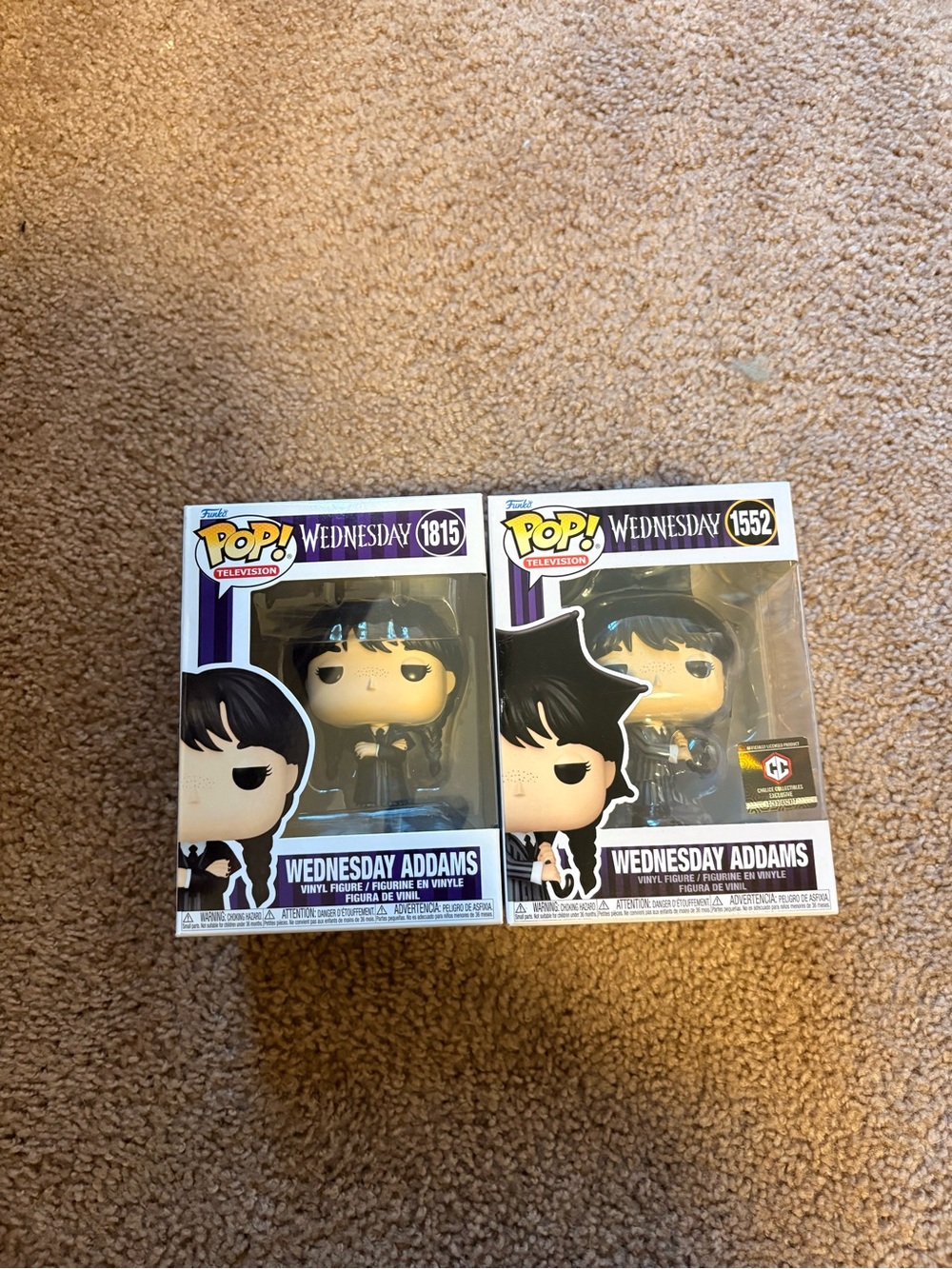 NIB Set of 2 Wednesday Addams Funko Pop Figures